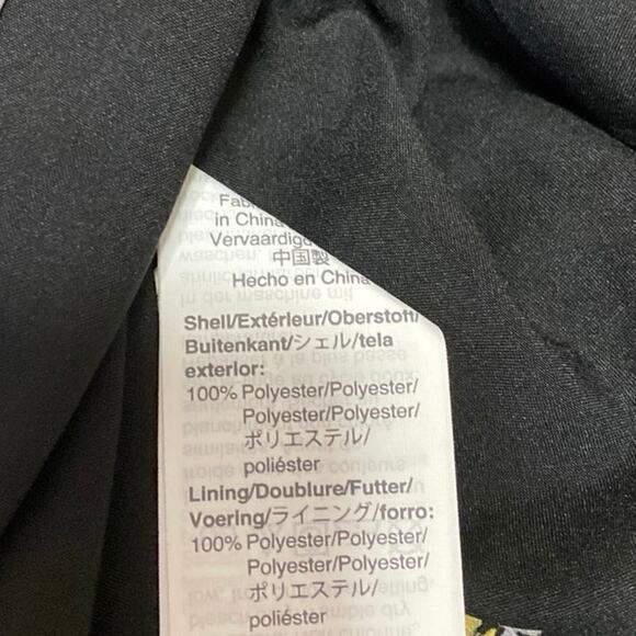 Madewell Black Yellow Floral Long Sleeve V Neck Faux Wrap A Line Maxi Dress 14 - Picture 5 of 5